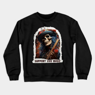 Support Live Music Crewneck Sweatshirt